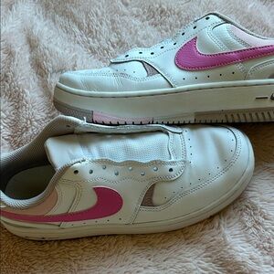 Nike Women's Athletic Shoes - White and Pink Accents